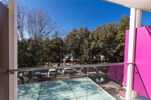 a view from the balcony of a house at Hotel Crikvenica in Crikvenica