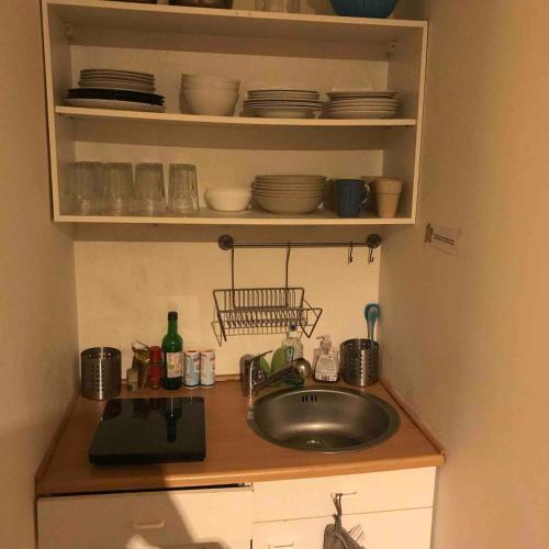 Naschmarkt Room with a shower and a sink