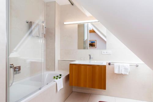 Koupelna v ubytování Moor-Rosl Apartmenthotel