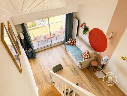 Duplex lumineux avec balcon, accès plage, 4 pers