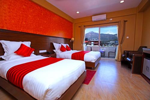 Ένα ή περισσότερα κρεβάτια σε δωμάτιο στο Hotel Iceland