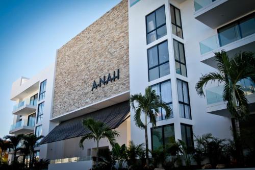 a view of the akil building at Anah Suites in Playa del Carmen