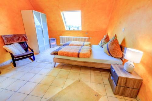 מיטה או מיטות בחדר ב-Hirschen Apartments