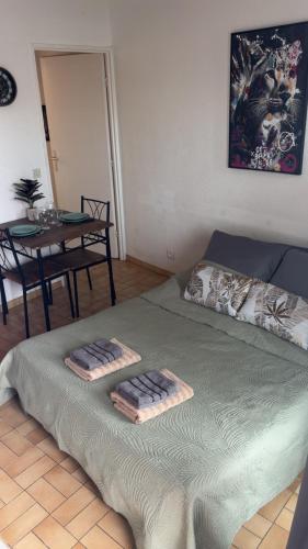Cozy studio with a sunny balcony, close to the beach