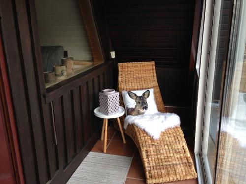 Ruang duduk di Ferienhaus am Rachental