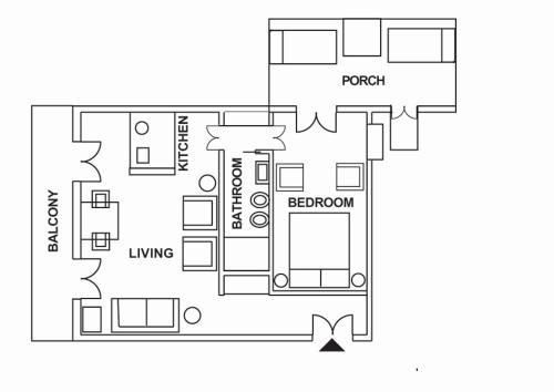 Plano de Park & Cloister Views Exclusive Apartment