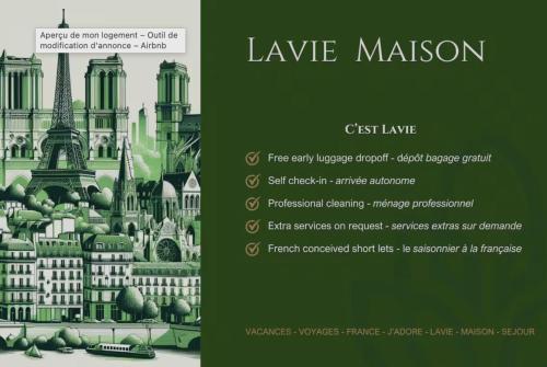 Lavie Maison - 3 Bedrooms & AC near Pompidou