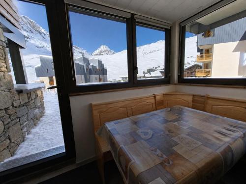 Tignes Val Claret - Studio 4 pers skis aux pieds & vue montagne