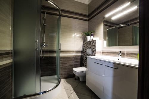 Kylpyhuone majoituspaikassa Noclegi10A