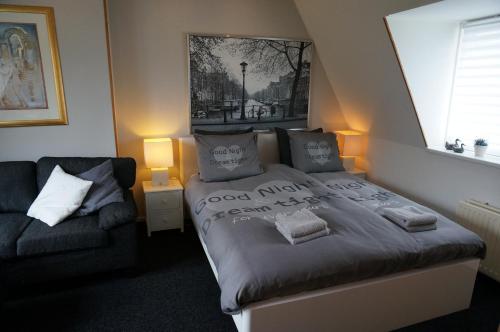 Krevet ili kreveti u jedinici u objektu Amsterdam Roof Terrace B&B