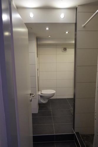 a bathroom with a toilet in a room at Apartment Zirkusstraße in Leoben