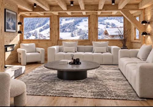Chalet Luxury 5-Les Gets-Luxe-confort-jacuzzi-cheminée-à 400 m des pistes-Vue exceptionnelle