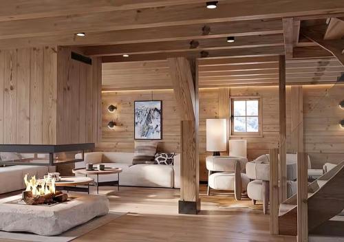 Chalet Luxury 5-Les Gets-Luxe-confort-jacuzzi-cheminée-à 400 m des pistes-Vue exceptionnelle
