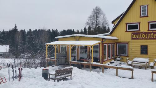 B&B Waldcafe in de winter