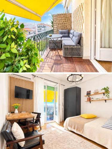 Studio in the center balcony AC
