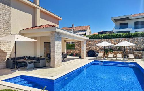 Lovely Home In Malinska With Private Swimming Pool, Can Be Inside Or Outside