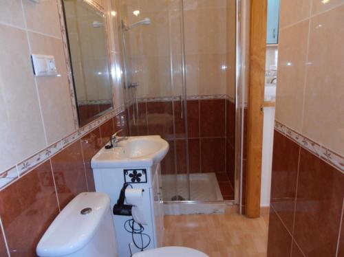 トレビエハにあるDoña Inesのバスルーム(トイレ、洗面台、シャワー付)