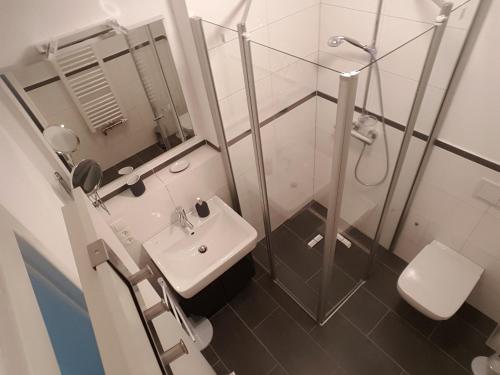 Koupelna v ubytování Ferienwohnung Dünenperle