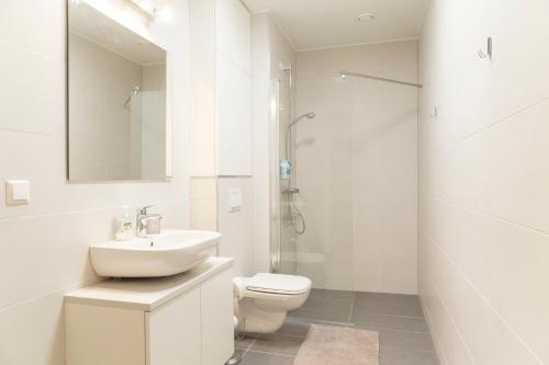 Kylpyhuone majoituspaikassa Saaresalu City Center Apartment