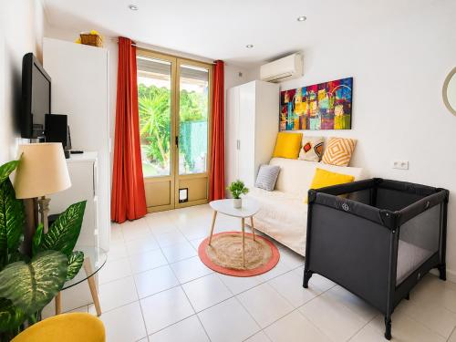 Croisette, studio with garden, air conditioning