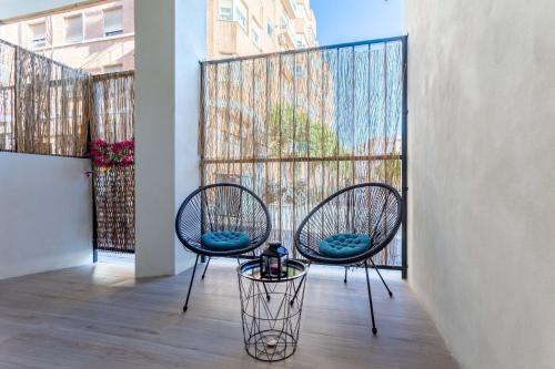 Estudio 2 camas y patio privado en Valencia