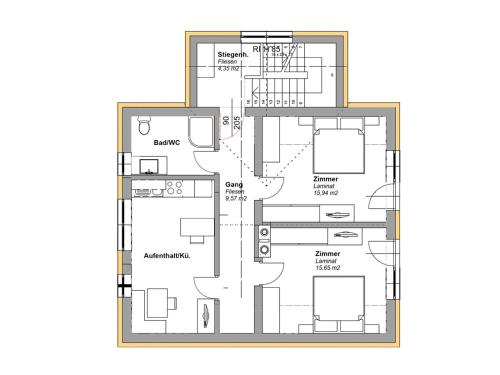 a floor plan of a house at Ferienhaus Pichler in Niederöblarn