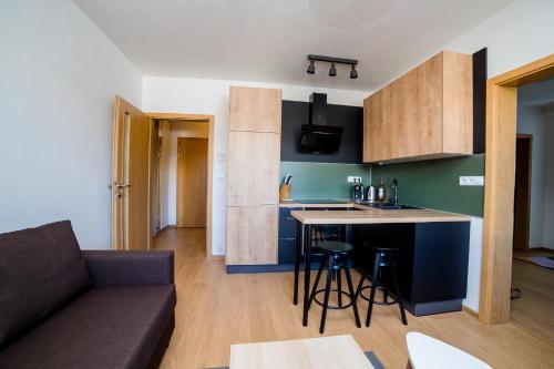 Kuchyň nebo kuchyňský kout v ubytování Apartman 37 Vysoke Tatry