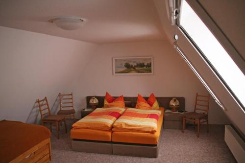 Ένα ή περισσότερα κρεβάτια σε δωμάτιο στο Ferienwohnung Gliese