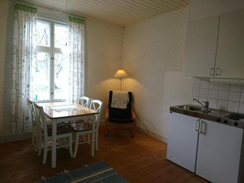 A kitchen or kitchenette at STF Glasbruket Hostel & Apartments