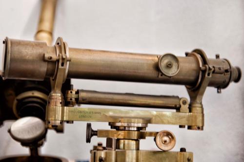 a close up of a metal sewing machine at A due Passi in Forte dei Marmi