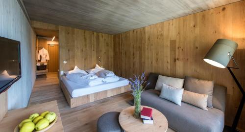 Hotel Valserhofにあるベッド