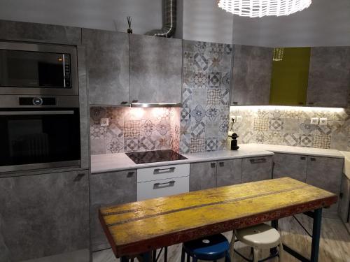 A kitchen or kitchenette at Kolonaki Deco Apartment