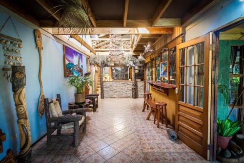 Restaurant ou autre lieu de restauration dans l'établissement Hotel Manavai