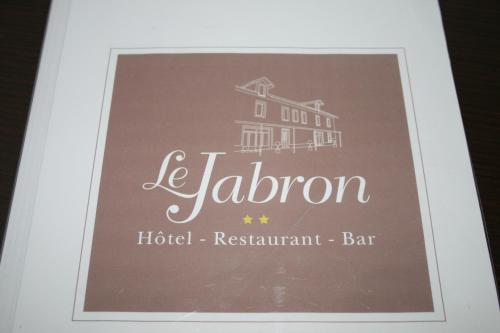 a picture of a hotel restaurant bar sign at Logis Hôtel Le Jabron in La Bégude-de-Mazenc
