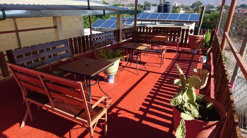Ein Balkon oder eine Terrasse in der Unterkunft Hostal Mixteco Naba Nandoo