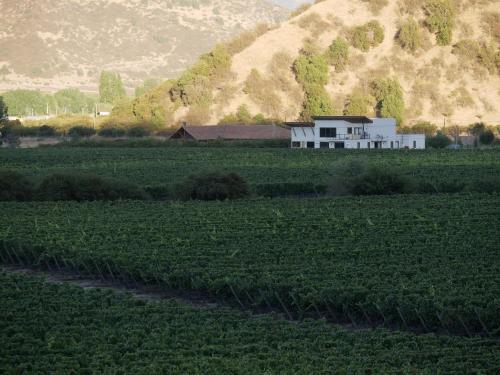 a farm house in the middle of a field at Callihue Lodge in Santa Cruz