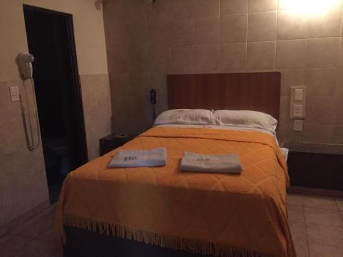 Postel nebo postele na pokoji v ubytování Hotel Suipacha
