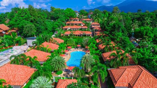 an aerial view of a resort with a swimming pool at Sita Beach Resort in Ko Lipe