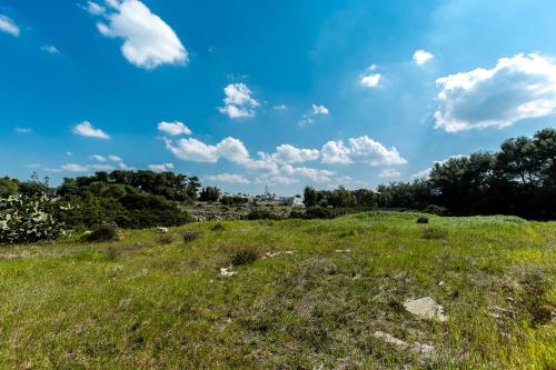 a field of grass with a blue sky and clouds at Complesso Gardencasa in Torre Suda