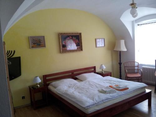 Postel nebo postele na pokoji v ubytování Pension Siesta