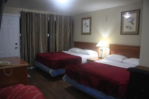Un ou plusieurs lits dans un hébergement de l'établissement American Plaza Motel