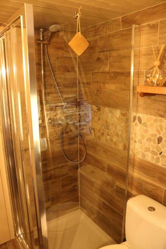 FerdenにあるMeine kleine Eckeのバスルーム(シャワー、トイレ付)