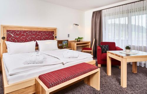 Cama o camas de una habitación en Hotel der Bäume