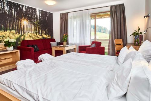 Cama o camas de una habitación en Hotel der Bäume