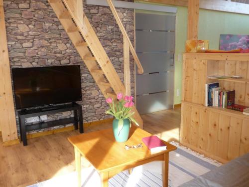 Μια τηλεόραση ή/και κέντρο ψυχαγωγίας στο Ferienhaus Gartenblick