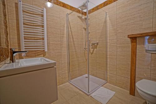 Vonios kambarys apgyvendinimo įstaigoje Apartamenty Grodzka 8