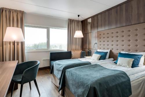 Katil atau katil-katil dalam bilik di Quality Airport Hotel Gardermoen