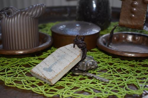 a book sitting on top of a table at Bed & Breakfast Vragerups Gård in Lomma