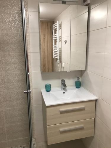 Kúpeľňa v ubytovaní Goldcentral Apartment Gozsdu