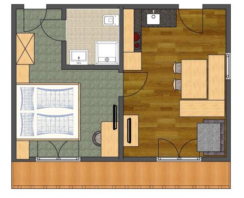 Půdorys ubytování Aparthotel Ramsau